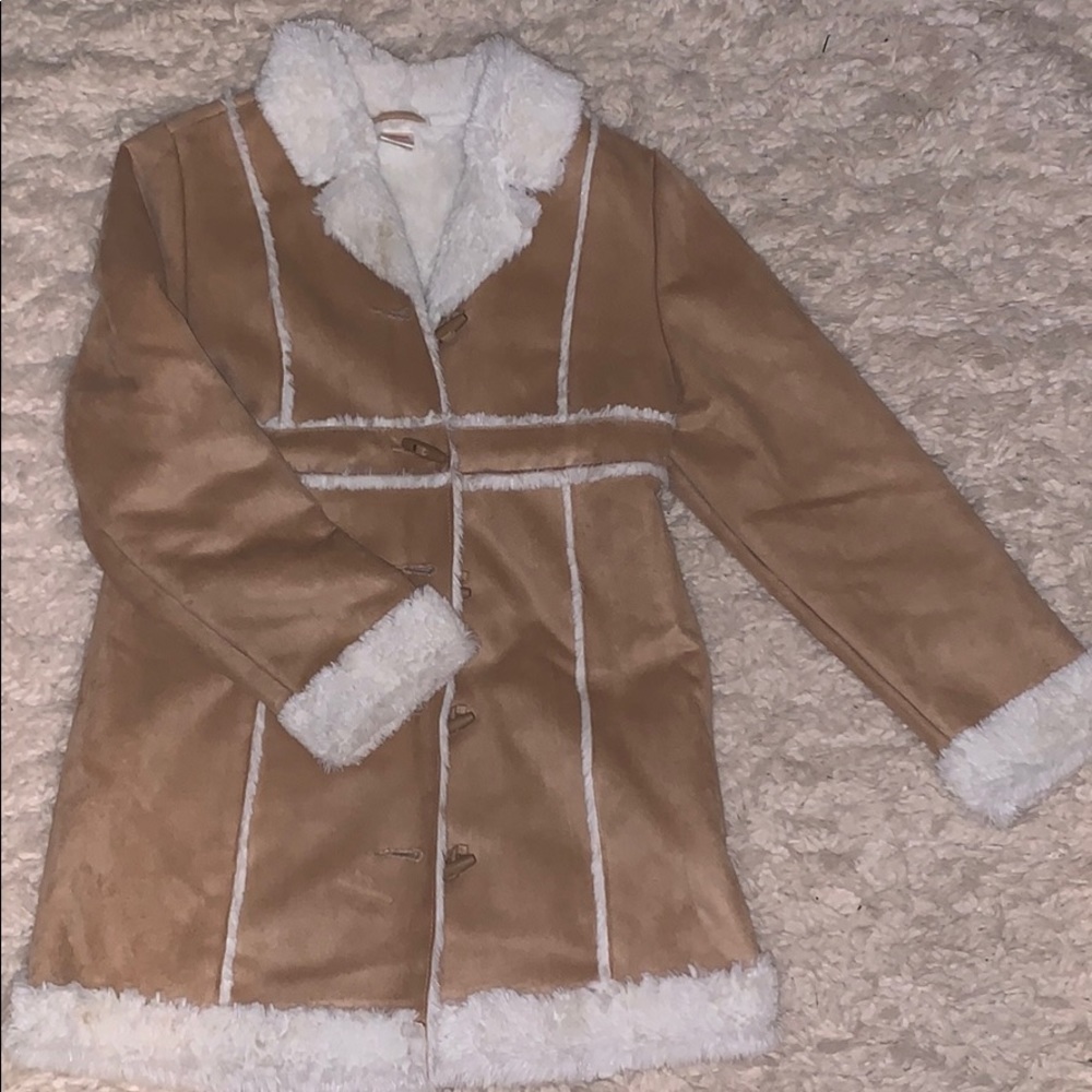 Brown furry coat